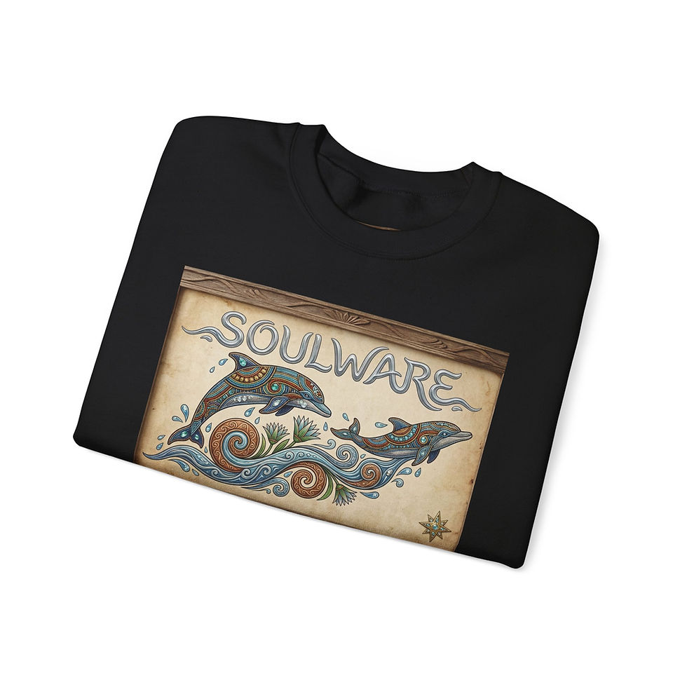 Thumbnail: Soulware Dolphin Crewneck Sweatshirt — Vintage Ocean Graphic