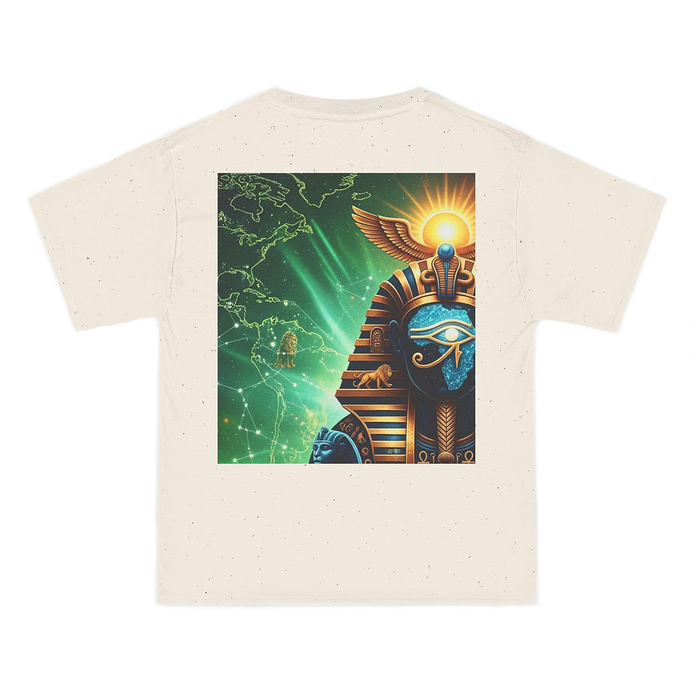 Thumbnail: SunRaze Egyptian Pharaoh T-Shirt, Cool Graphic Tee, Unique Gift for Art Lovers