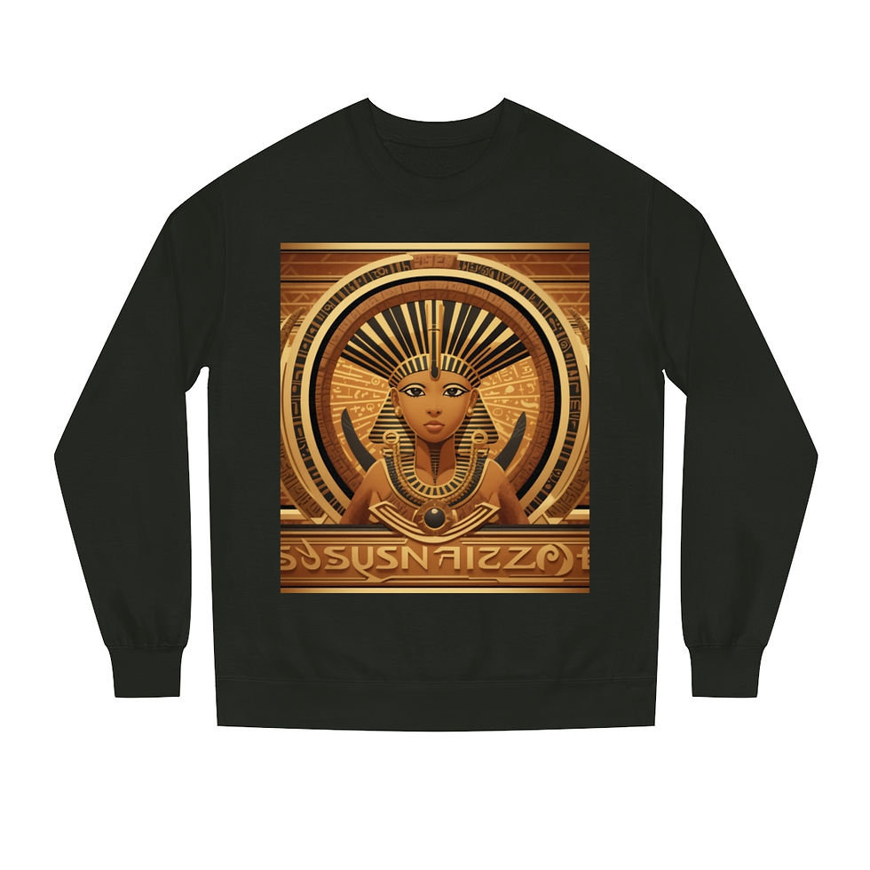 Thumbnail: SunRaze "Egiptian Goddesses" Unisex Crew Neck Sweatshirt