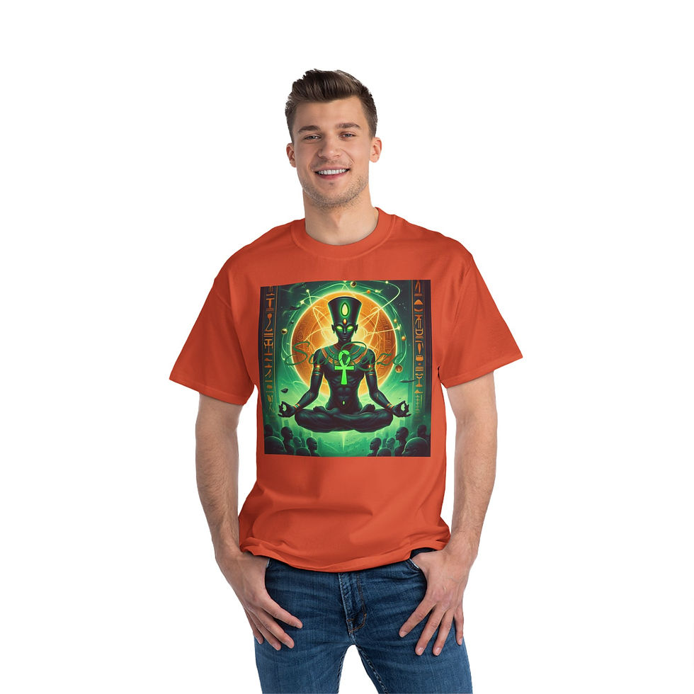 Thumbnail: Mystical Egyptian Graphic T-Shirt - Unisex Beefy-T® with Ankh Design