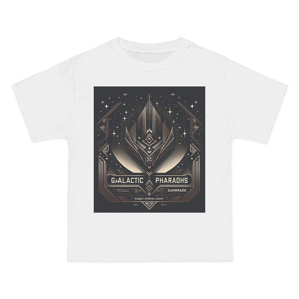 Thumbnail: Galactic Pharaohs Short-Sleeve T-Shirt for Space Lovers | SunRaze Graphic Tee