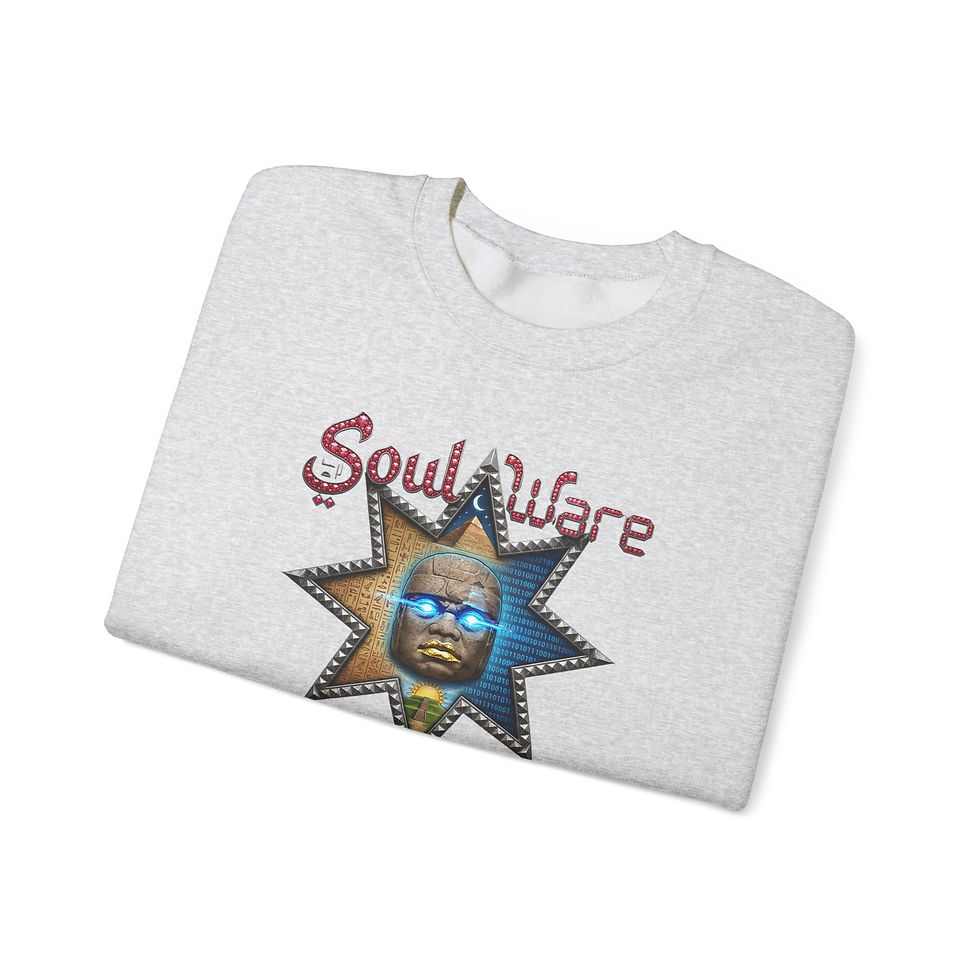 Thumbnail: SoulWare Crewneck Sweatshirt — Retro Starface Graphic Pullover