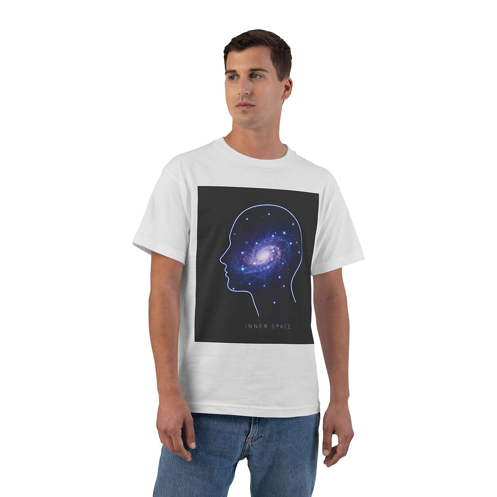 Thumbnail: Galaxy Mind T-Shirt — Cosmic Head Graphic Tee (SunRaze)