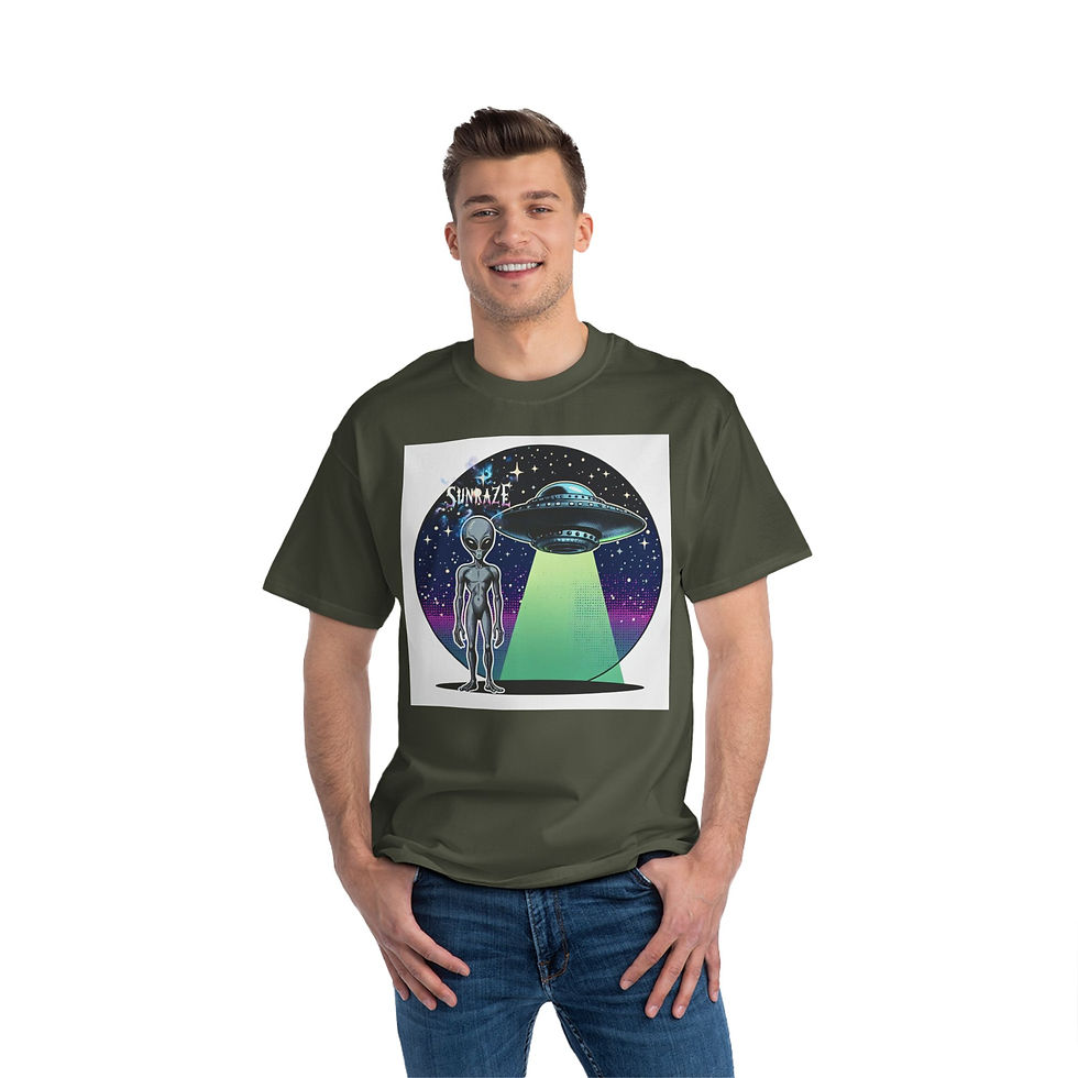 Thumbnail: Alien-Inspired Graphic Tee, UFO T-Shirt, Retro Space Shirt
