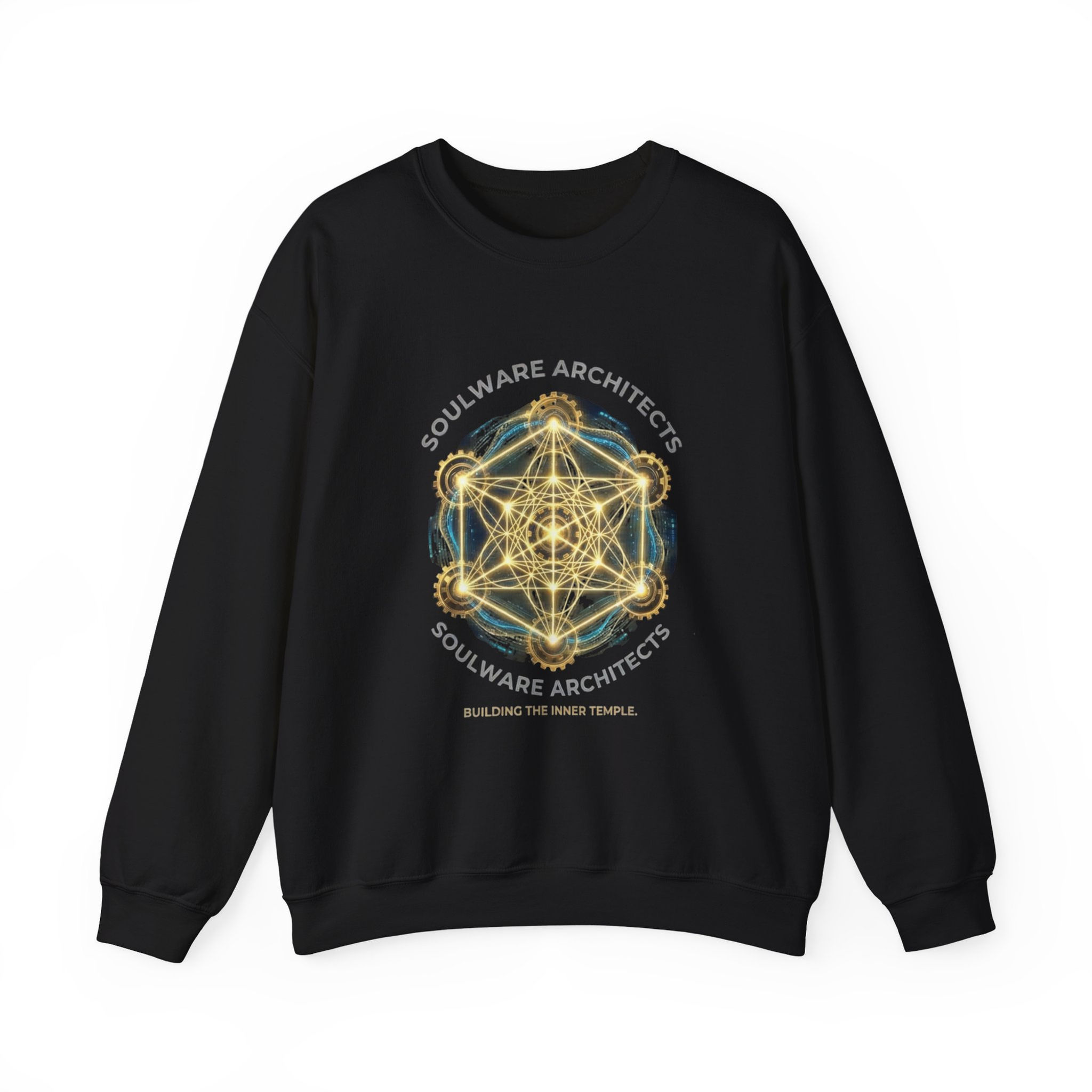 Metatron Sacred Geometry Sweatshirt — "Soulware Architects" Spiritual Graphic