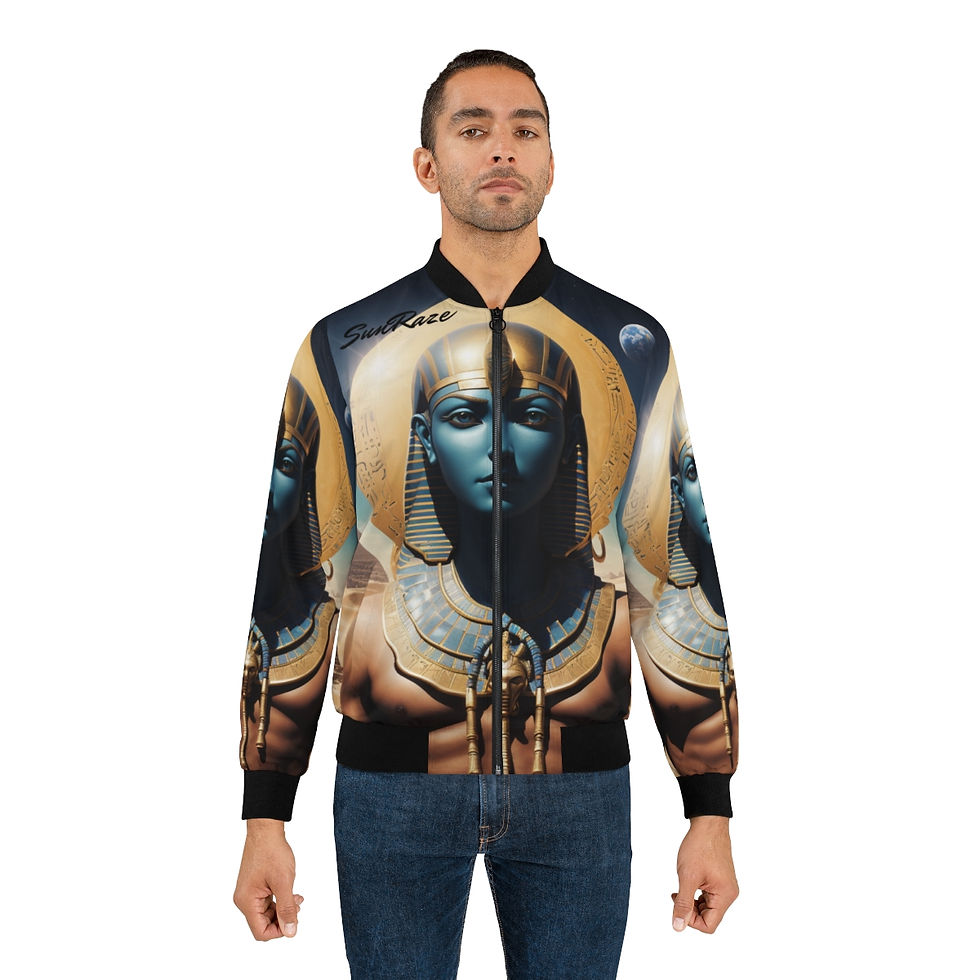 Thumbnail: SunRaze "Nadjaru"Men's Bomber Jacket 
