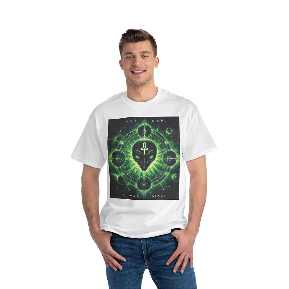 Thumbnail: Cosmic Alien Wisdom T-Shirt - Timeless Strength & Eternal Wisdom