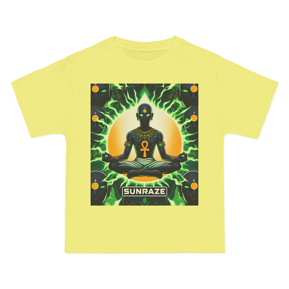 Thumbnail: Sunraze Cosmic Graphic T-Shirt - Spiritual Awakening Design