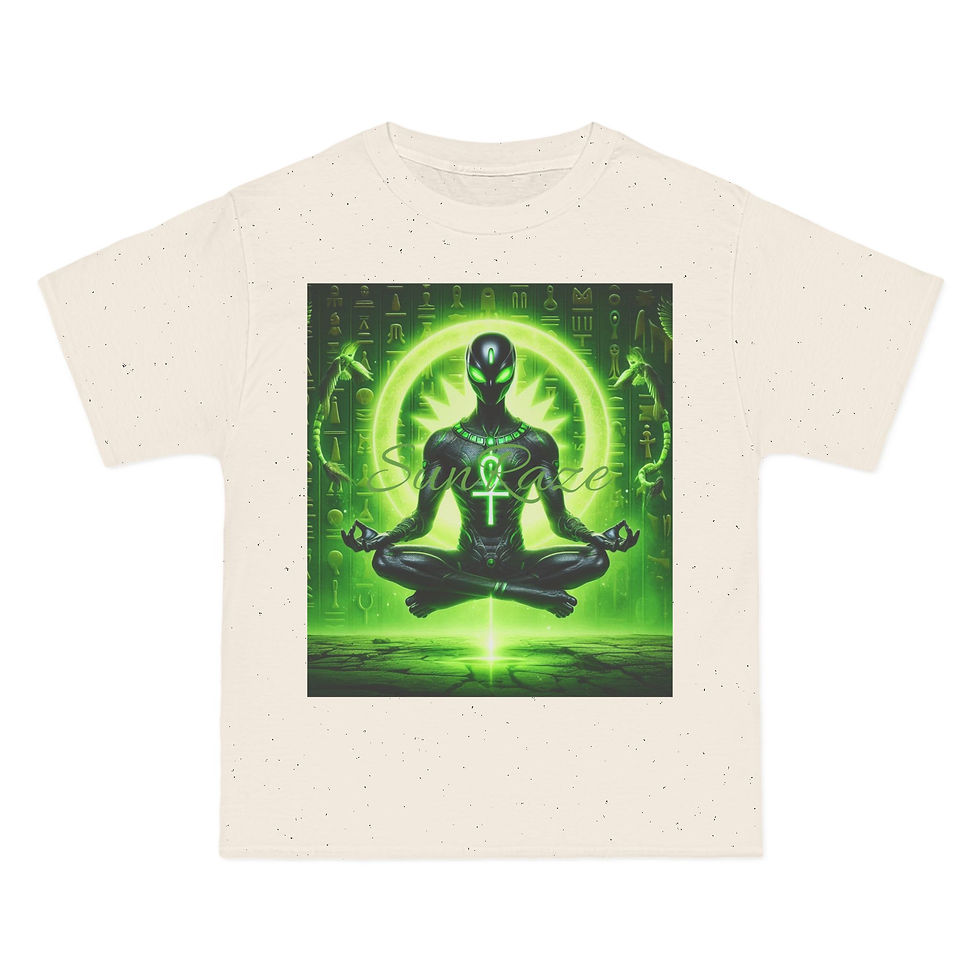 Thumbnail: Spiritual Vibes Beefy-T® Short-Sleeve T-Shirt - Green Mystic Design