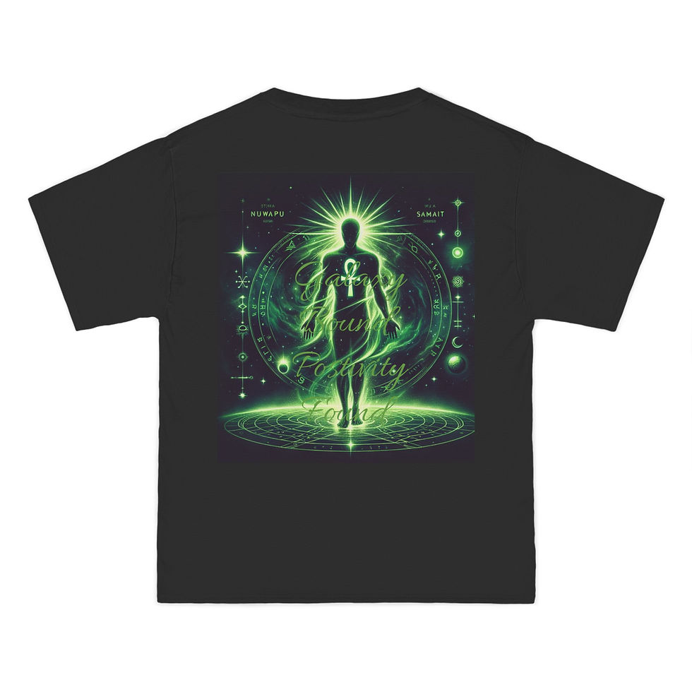 Thumbnail: Spiritual Energy Graphic Tee | Beefy-T® Short-Sleeve T-Shirt with Ankh Design