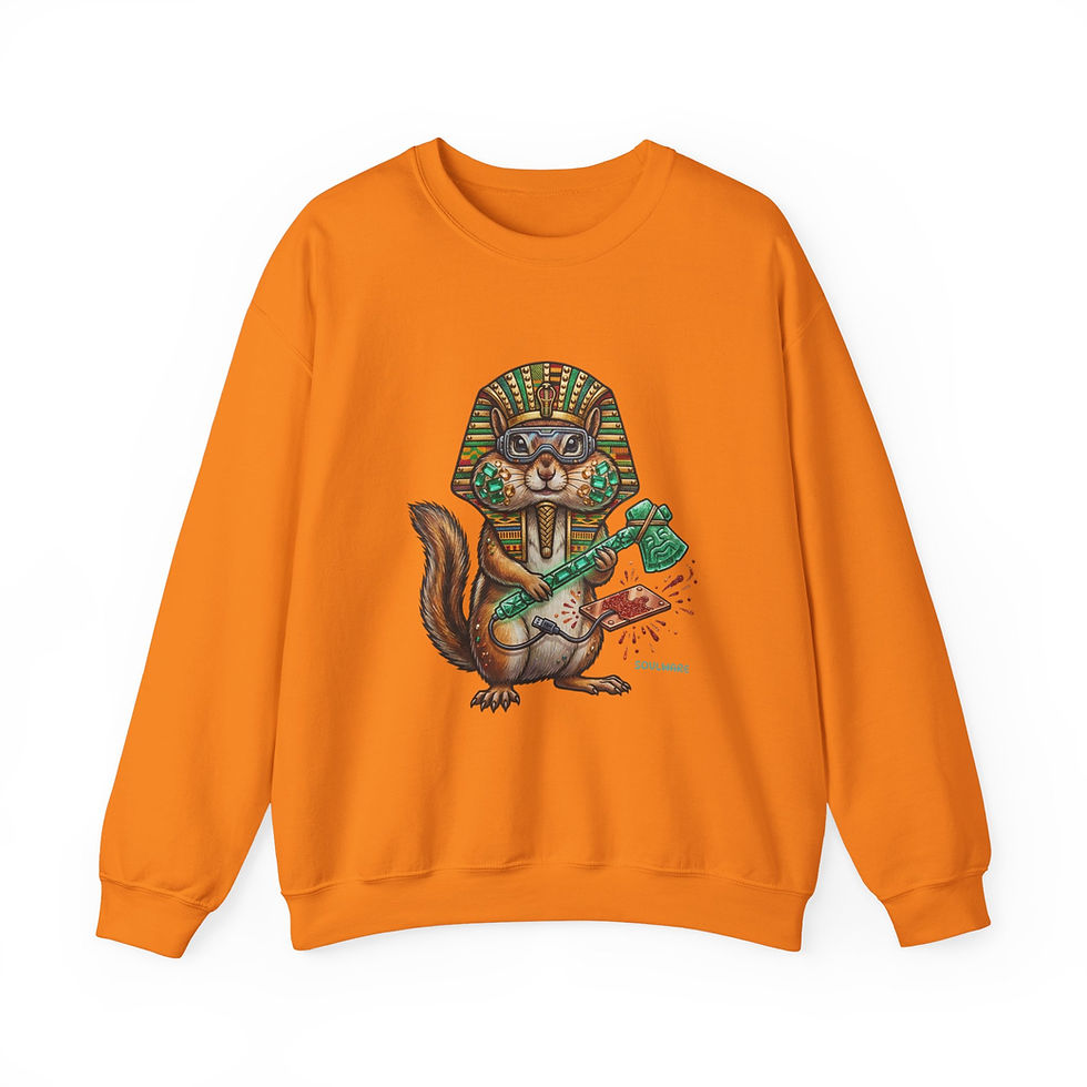 الصورة المصغرة: Squirrel Pharaoh Graphic Crewneck Sweatshirt