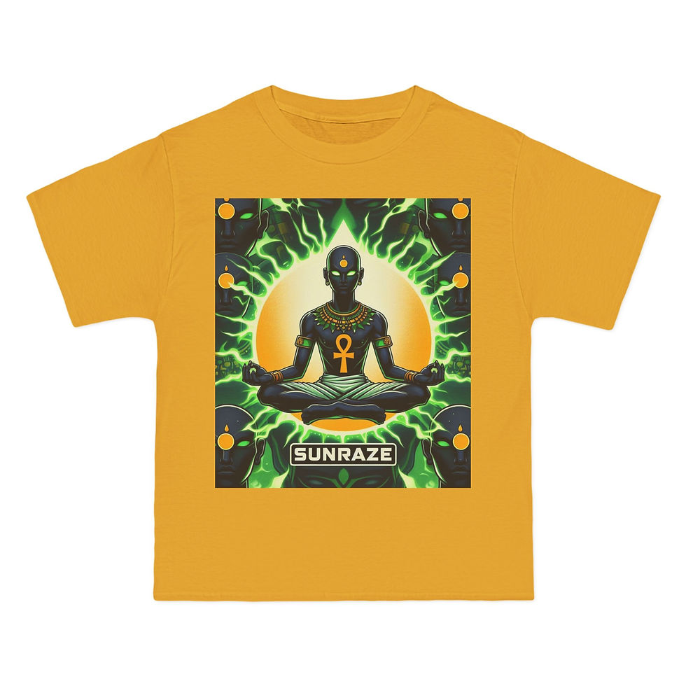 Thumbnail: Sunraze Cosmic Graphic T-Shirt - Spiritual Awakening Design
