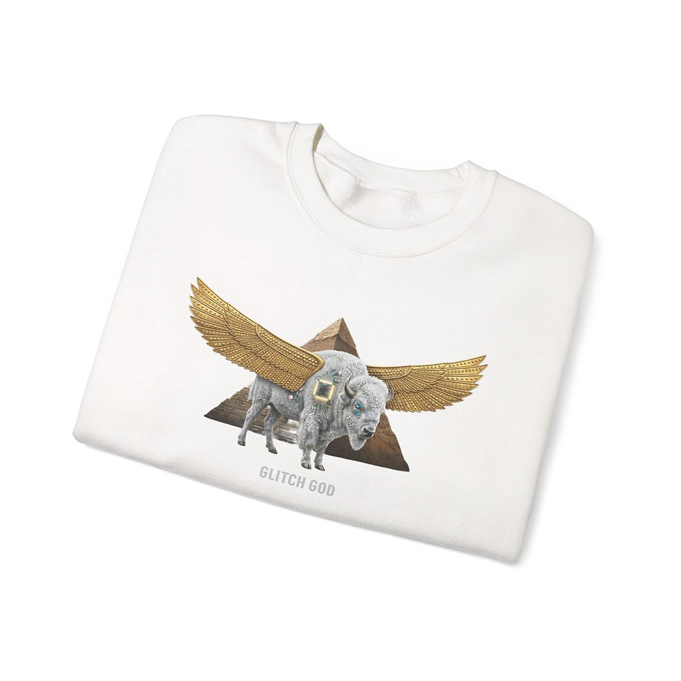 Thumbnail: Winged Wolf Crewneck Sweatshirt — Mythic Wolf Graphic Pullover