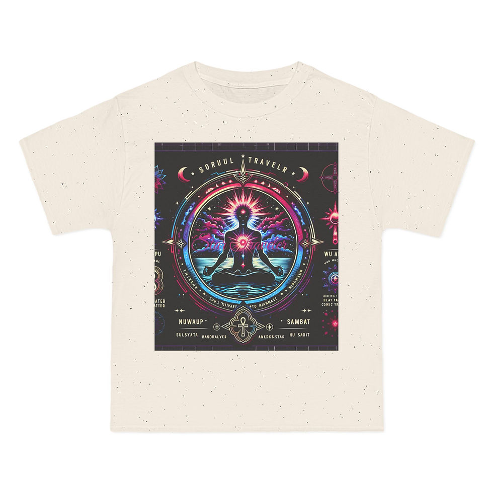 Thumbnail: Mystical Cosmic Traveler T-Shirt - Spiritual Meditation Art