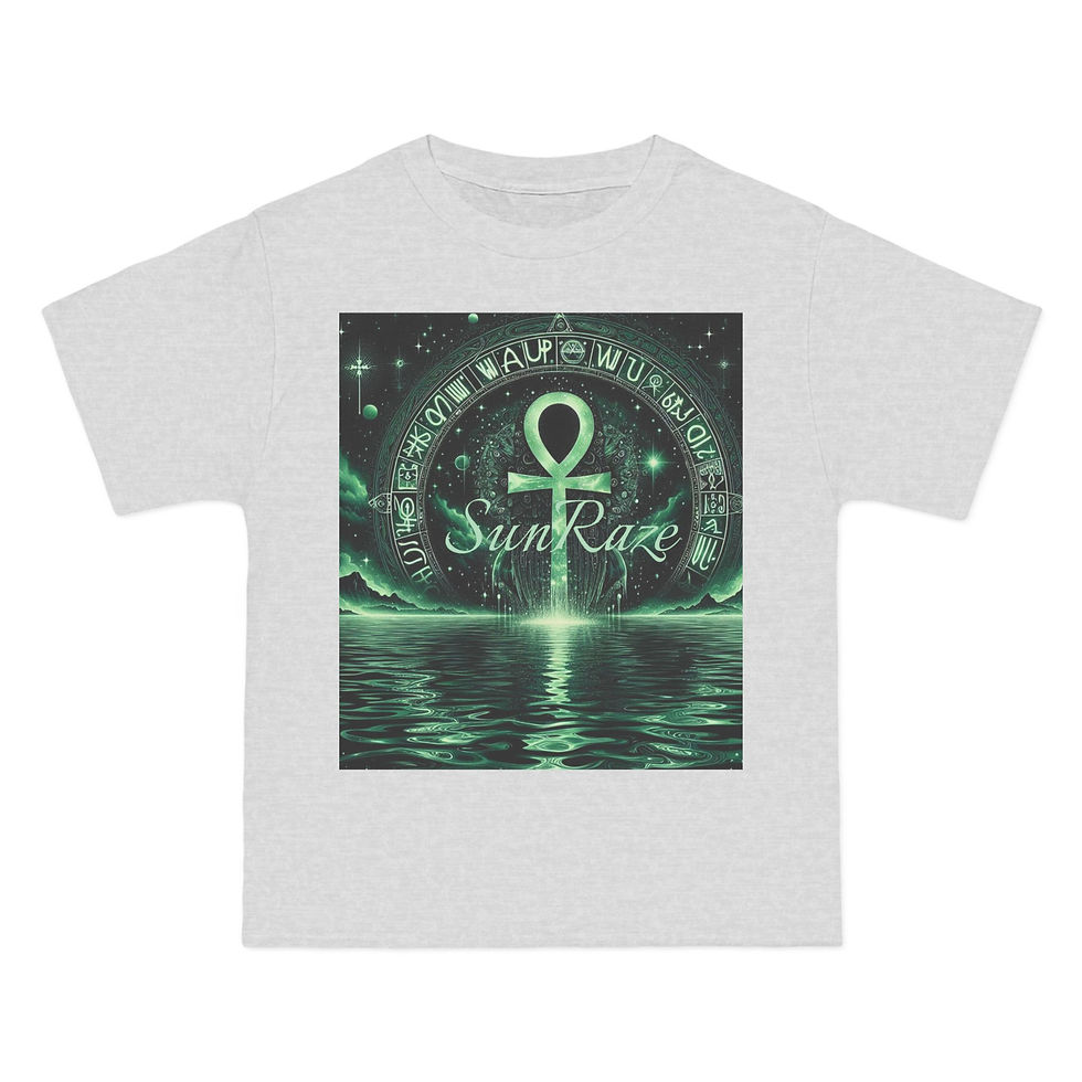 Thumbnail: SunRaze Ankh Graphic Tee - Spiritual Short-Sleeve T-Shirt for Mystical Souls