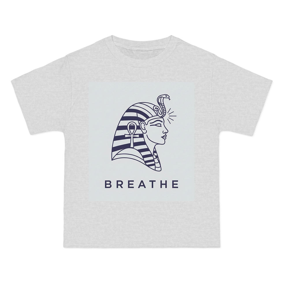Thumbnail: Egyptian Breathe Tee, Stylish Cotton T-Shirt, Gift for Her, Spiritual Apparel