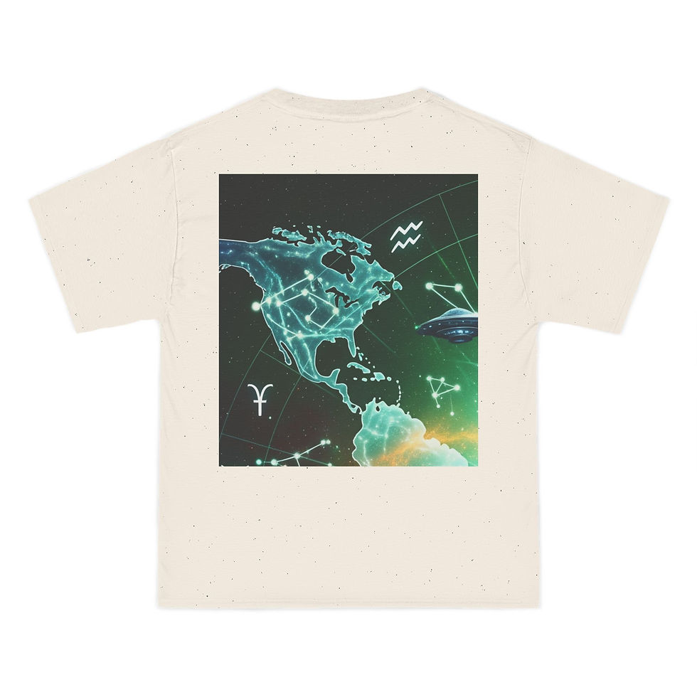 Thumbnail: Cosmic Pharaoh Graphic Tee, Retro Sci-Fi Shirt, Horoscope T-Shirt