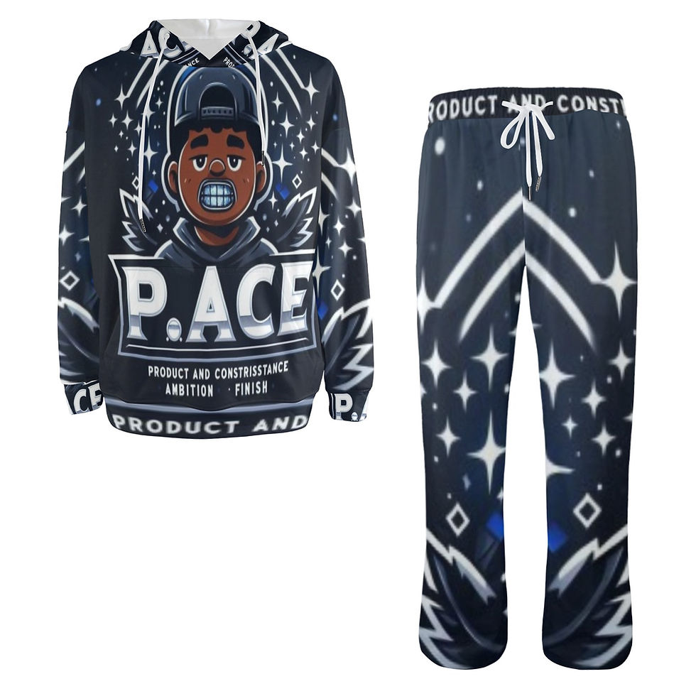 Thumbnail: SunRaze Pace TrackSuit Men's Streetwear Oversized Flared Tracksuit (Model Sets 2