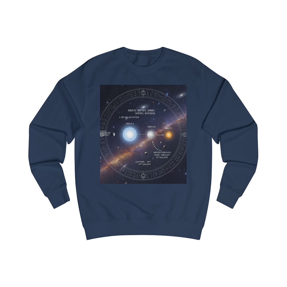 Thumbnail: Solar System Diagram Sweatshirt — SunRaze Astronomical Graphic Crewneck