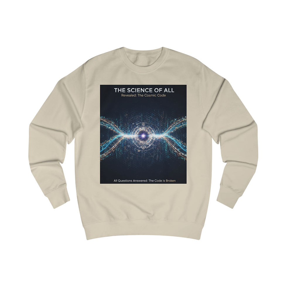 الصورة المصغرة: Science of All Sweatshirt — Cosmic Particle Wave Design with "SunRaze"