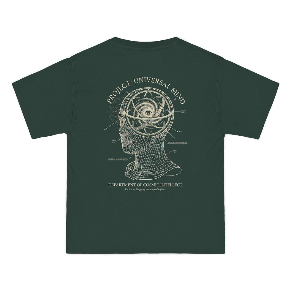 Thumbnail: Mind Spiral Graphic T-Shirt — "Project Universal Mind" Vintage Anatomy Tee