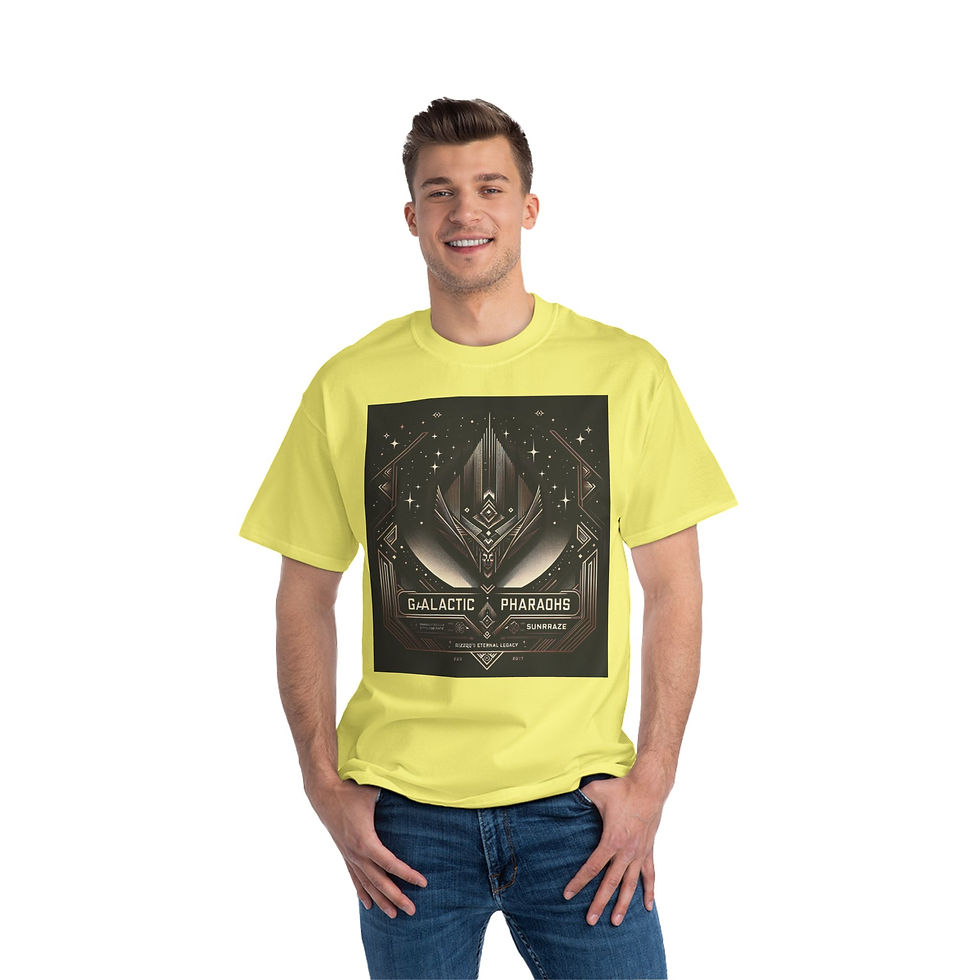 Thumbnail: Galactic Pharaohs Short-Sleeve T-Shirt for Space Lovers | SunRaze Graphic Tee