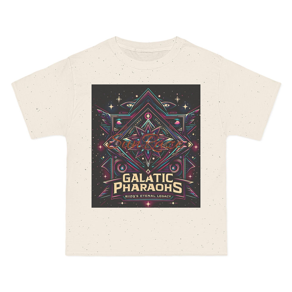 Thumbnail: Galactic Pharaohs Short-Sleeve T-Shirt - Unique Vintage Graphic Tee 