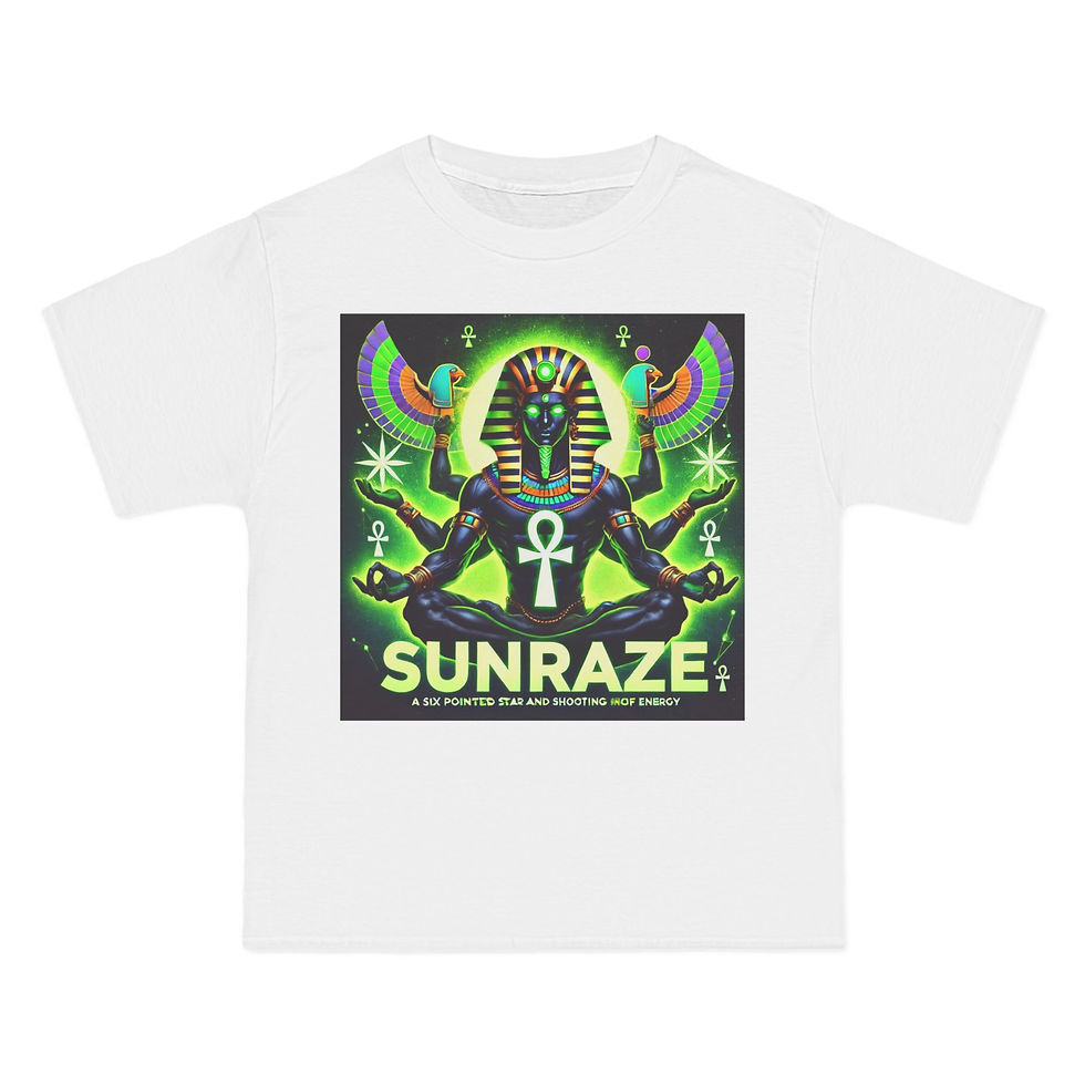 Sunraze Graphic T-Shirt -Empowering Egyptian Inspired Design for Positive Energy