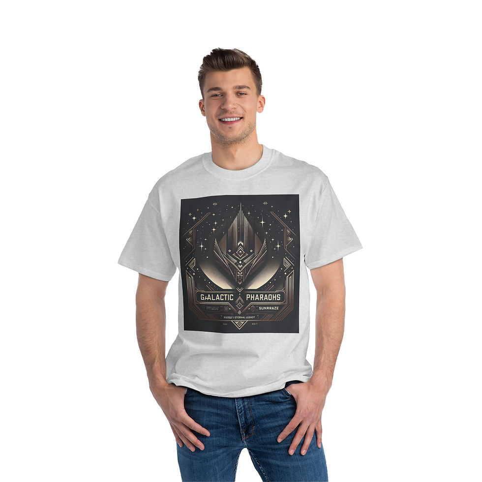 Thumbnail: Galactic Pharaohs Short-Sleeve T-Shirt for Space Lovers | SunRaze Graphic Tee