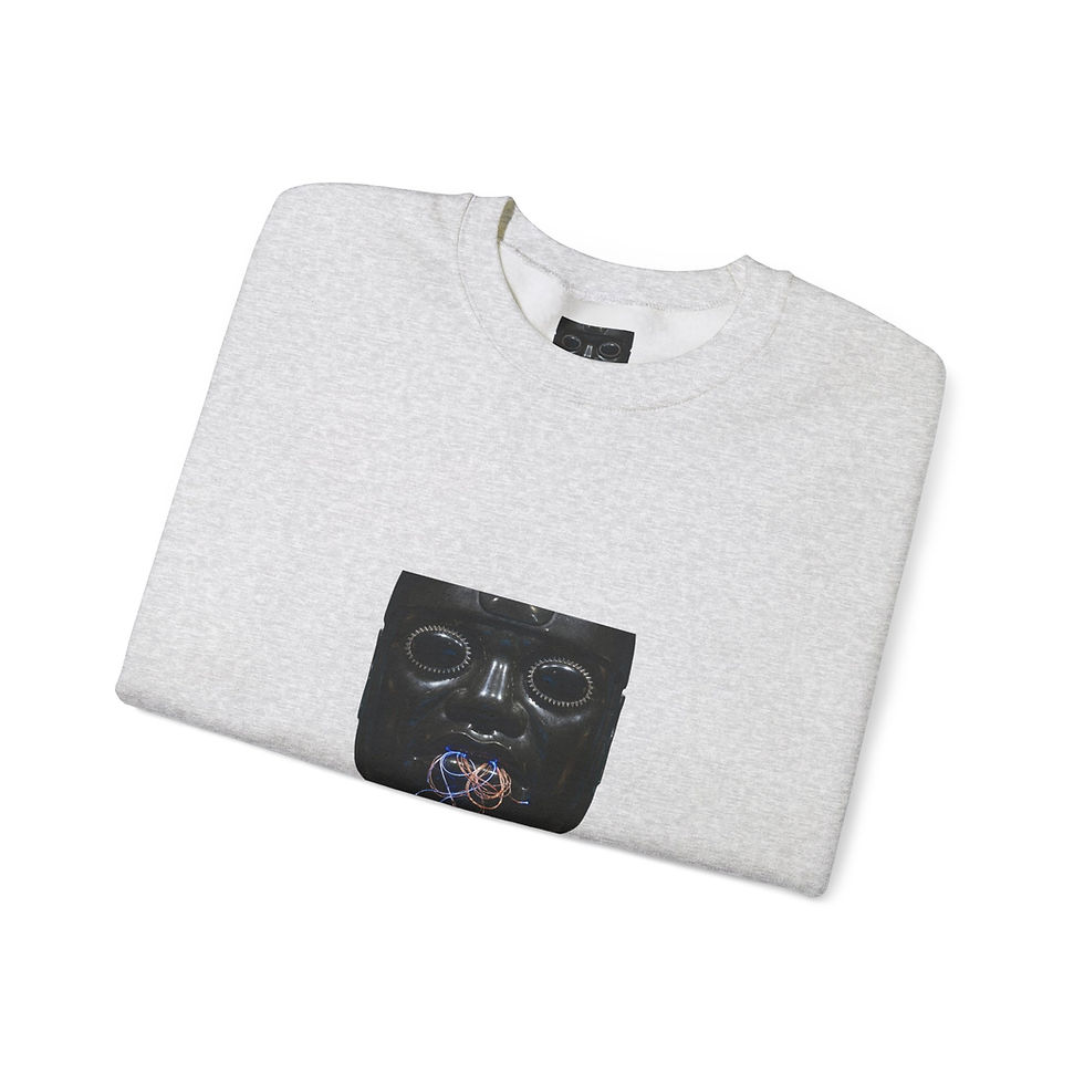 Thumbnail: Graphic Crewneck Sweatshirt — Black Mask Art Print