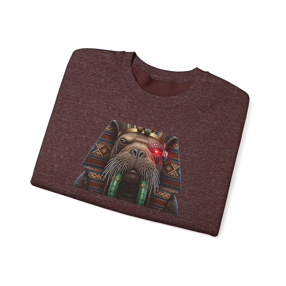 Thumbnail: Bear Totem Crewneck Sweatshirt — Ethnic Tribal Bear Graphic Crew