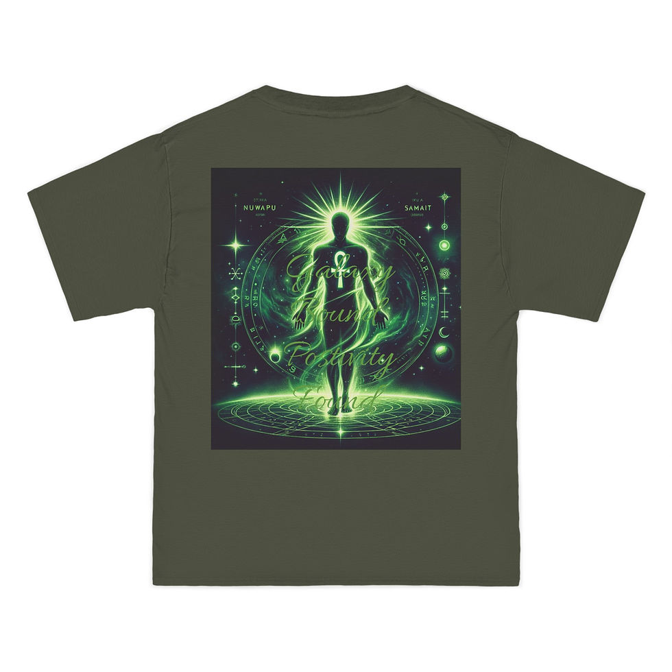 Thumbnail: Spiritual Energy Graphic Tee | Beefy-T® Short-Sleeve T-Shirt with Ankh Design