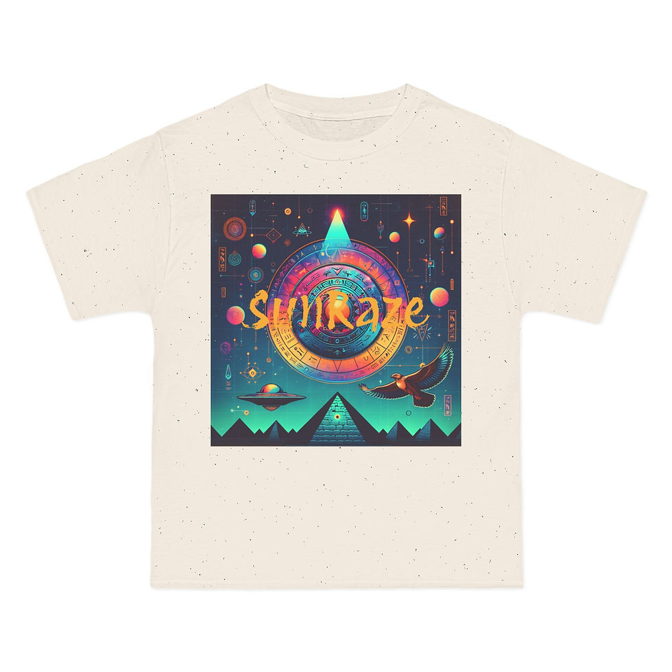 縮圖：Cosmic Vibe Short-Sleeve T-Shirt with Eye Design