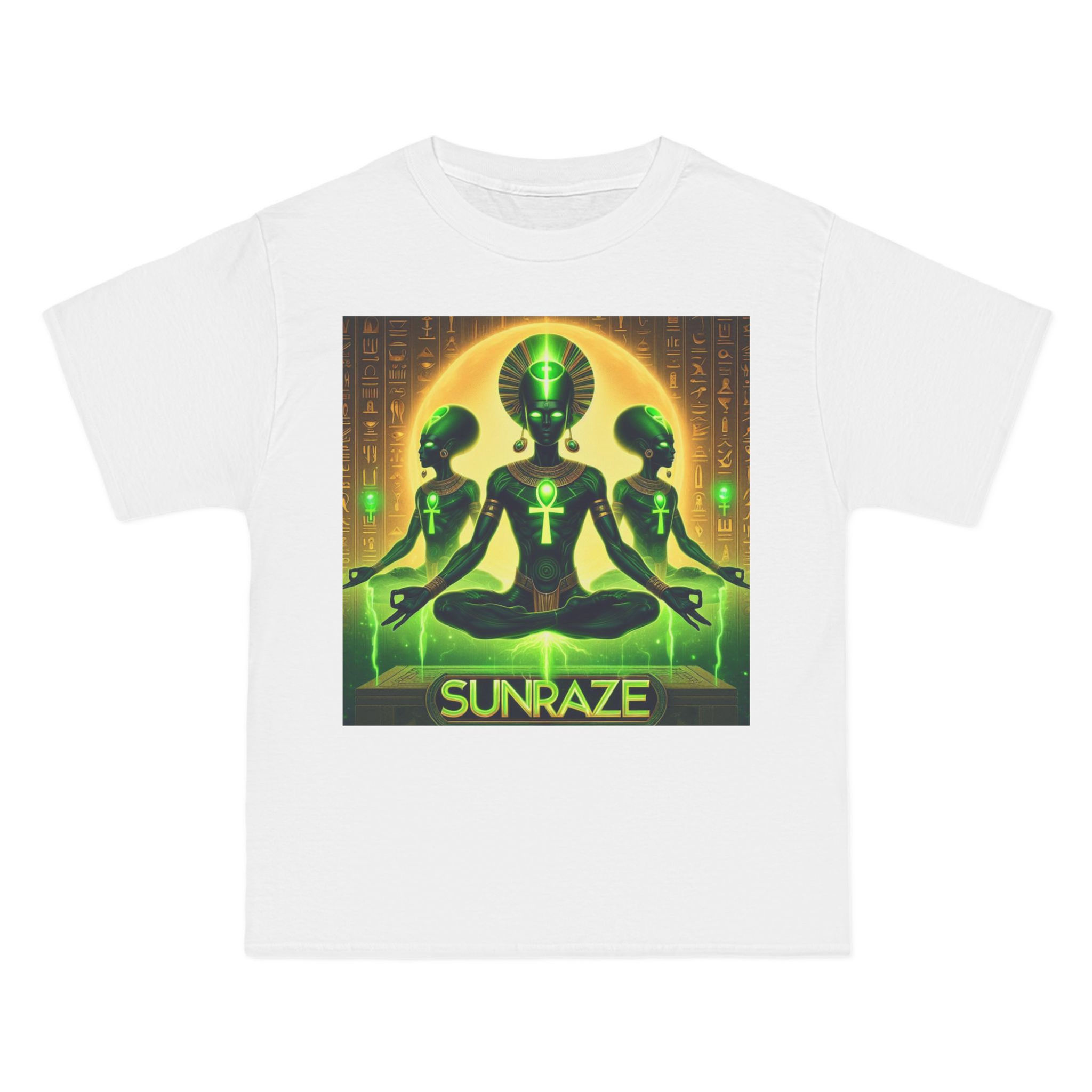 Mystical Sunraze Graphic T-Shirt - Spiritual Alien Art