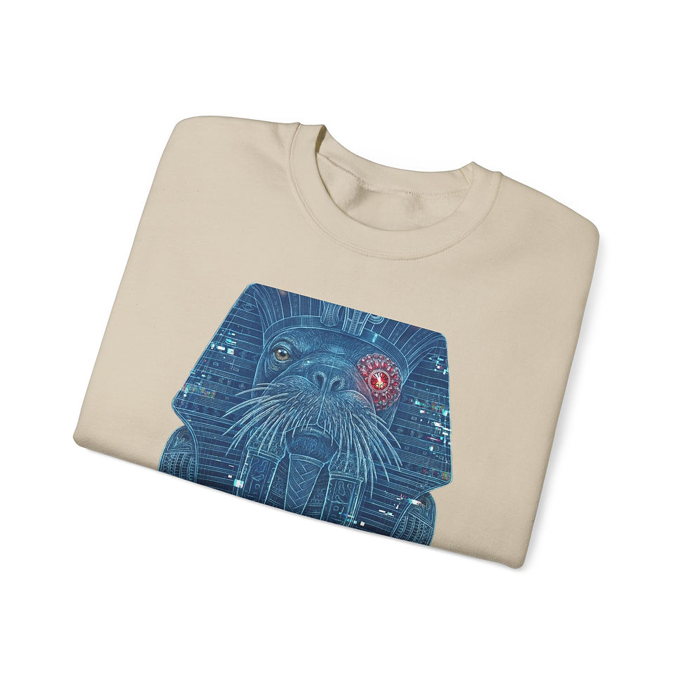 Thumbnail: Otter Nebula Crewneck Sweatshirt — Cosmic Otter Graphic