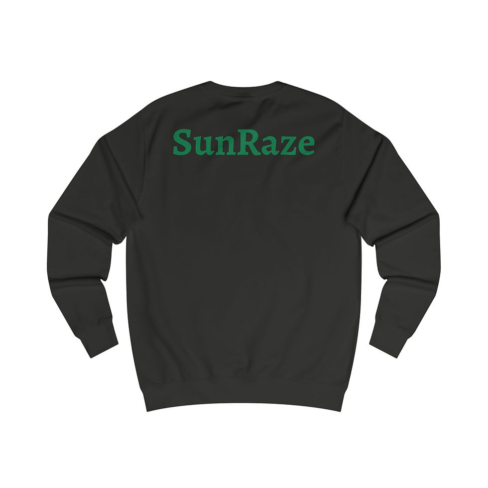 Thumbnail: Green Ecology Graphic Sweatshirt — 'SunRaze' Nature Circle Design