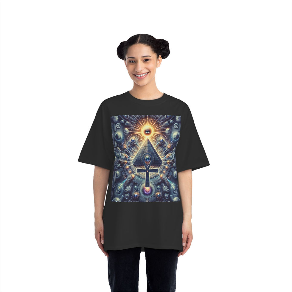 Thumbnail: Psychedelic SunRaze Short-Sleeve T-Shirt - Bohemian Vibes for Festival Lovers