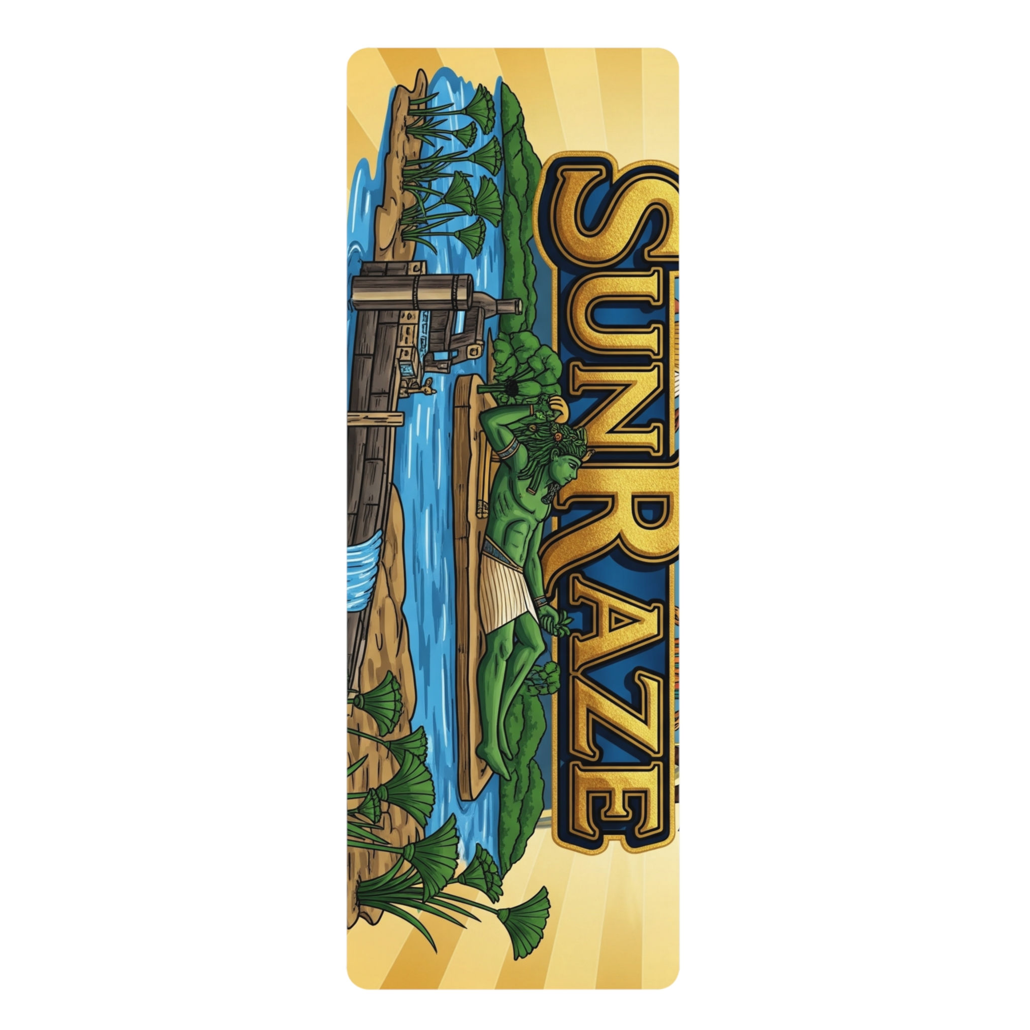 SunRaze Rubber Yoga Mat - Eco-Friendly Exercise Mat, Non-Slip Yoga Equipment