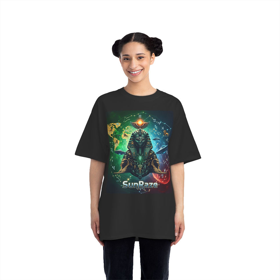 Thumbnail: Cosmic Pharaoh T-Shirt - Surreal Art, Vintage Graphic Tee, Earthy Vibe, 