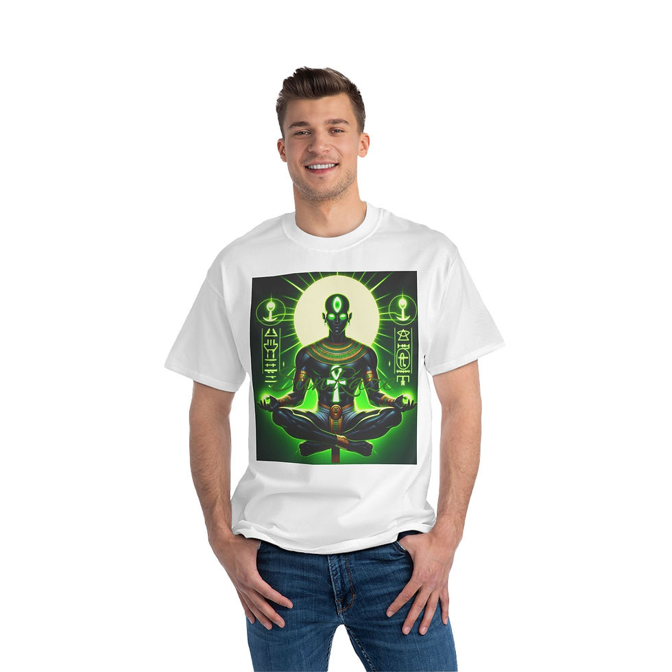 Thumbnail: Cosmic Vibes Short-Sleeve T-Shirt | Meditative Energy & Mystical Design