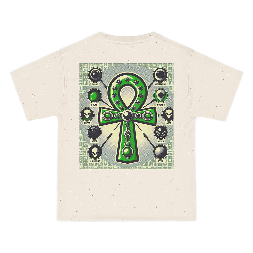 Thumbnail: Cosmic Ankh Graphic T-Shirt for Spiritual Seekers