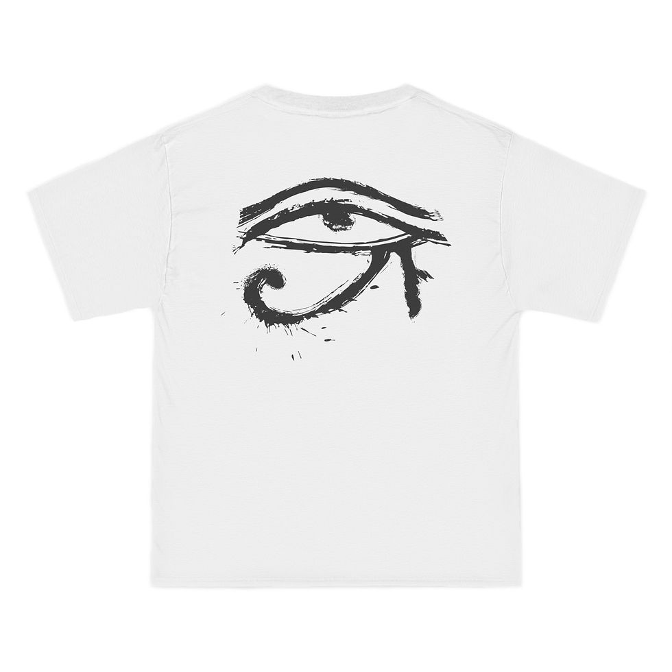 縮圖："SunRlaze" Artistic Short-Sleeve T-Shirt - Vibrant Colorful Design & Eye Symbol