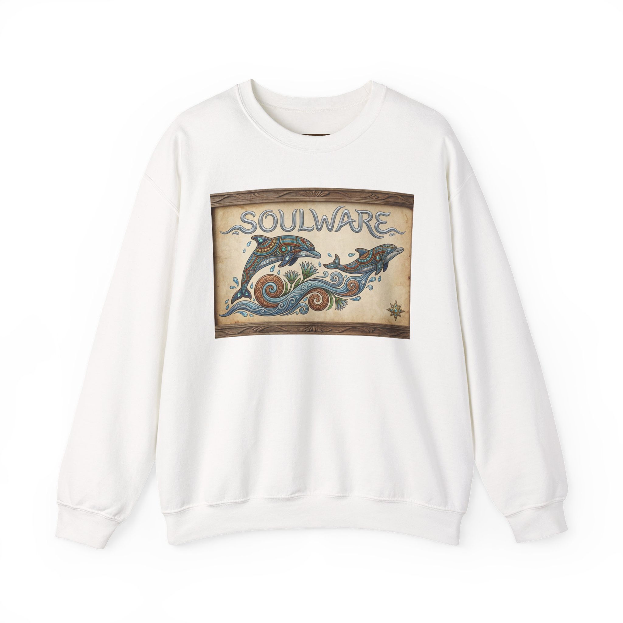 Soulware Dolphin Crewneck Sweatshirt — Vintage Ocean Graphic