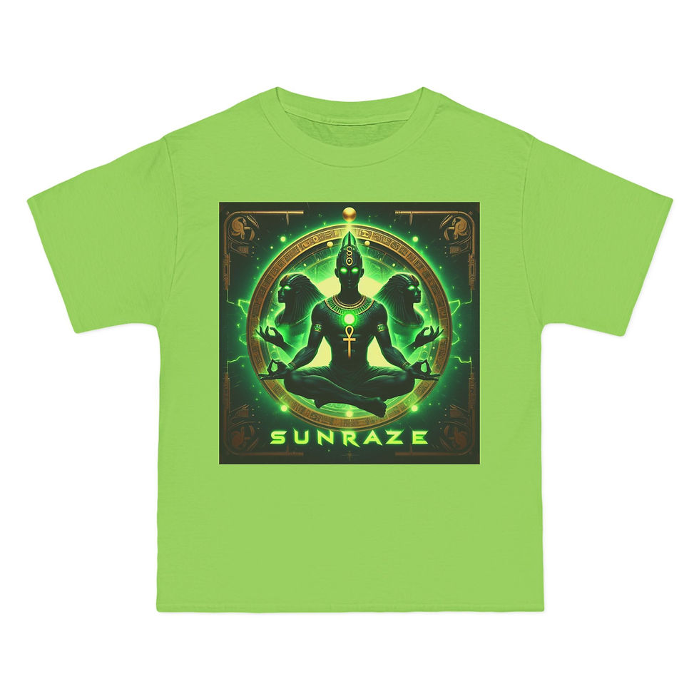 Thumbnail: Mystical Sunraze & Star Traveler Short-Sleeve T-Shirt | Spiritual Graphic Tee | 