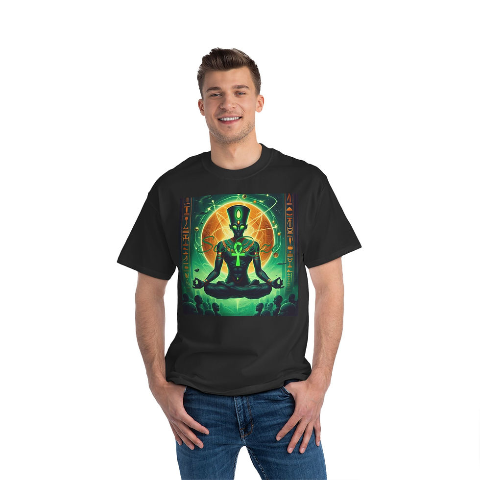 Thumbnail: Mystical Egyptian Graphic T-Shirt - Unisex Beefy-T® with Ankh Design