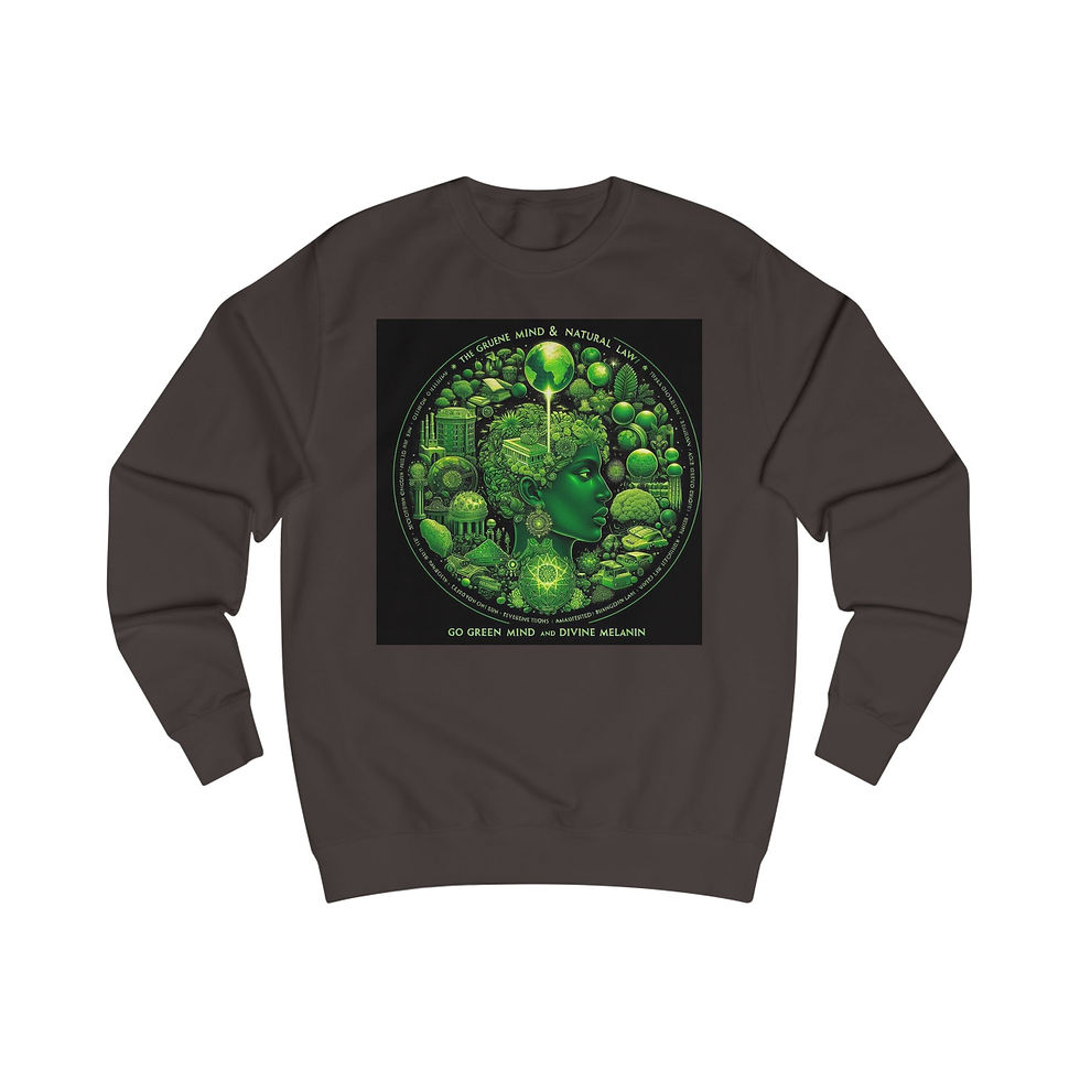 Thumbnail: Green Ecology Graphic Sweatshirt — 'SunRaze' Nature Circle Design