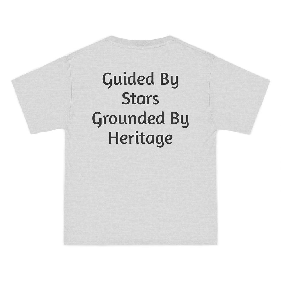 縮圖：Sunraze Vintage Short-Sleeve T-Shirt - Guided By Stars, Grounded By Heritage