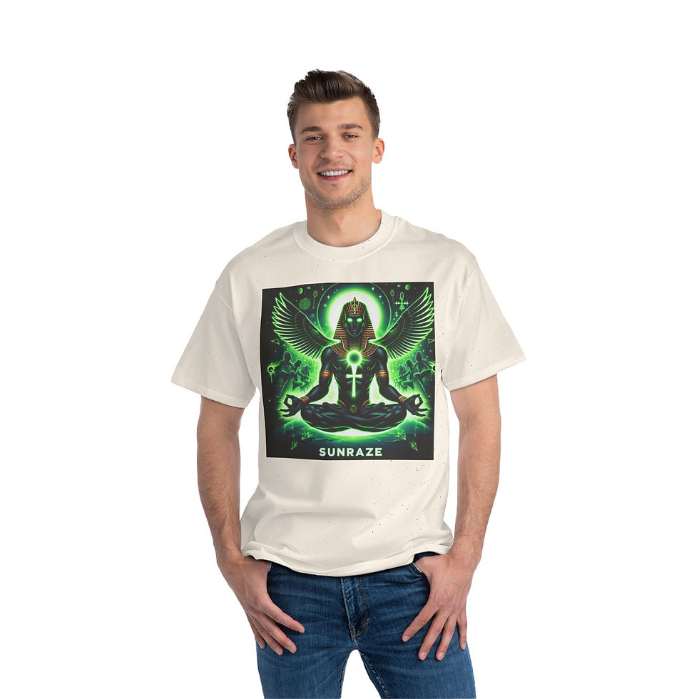 Thumbnail: Sunraze Cosmic Enlightenment TShirt - Short Sleeve Graphic Tee with Alien Design