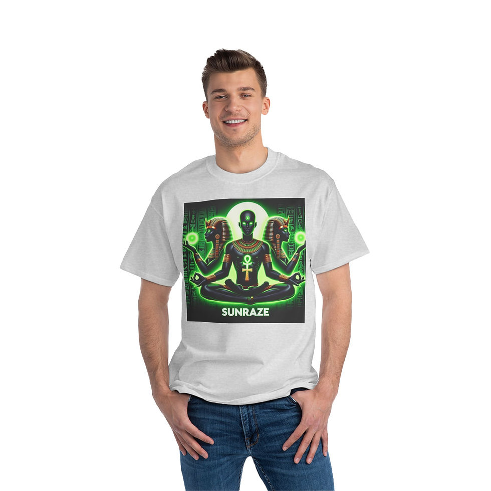 Thumbnail: Cosmic Vibes T-Shirt - SUNRAZE Graphic Tee for Mystic Souls