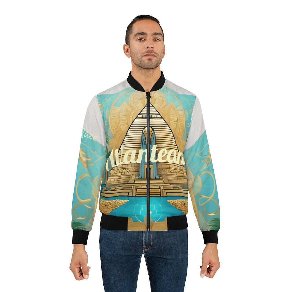 Thumbnail: SunRaze "Atlantean"Men's Bomber Jacket 